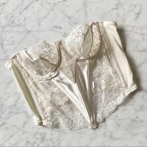 Christian Dior Vintage Lace & Satin Corset Bustier